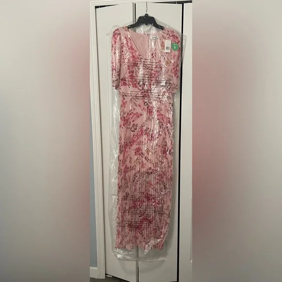 Kensie Women’s Pink Butterfly Floral Maxi Dress - Picture 5 of 6